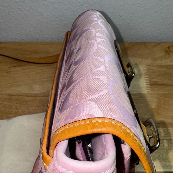 Coach Pink and Tan Crossbody Bag - Picture 14 of 16